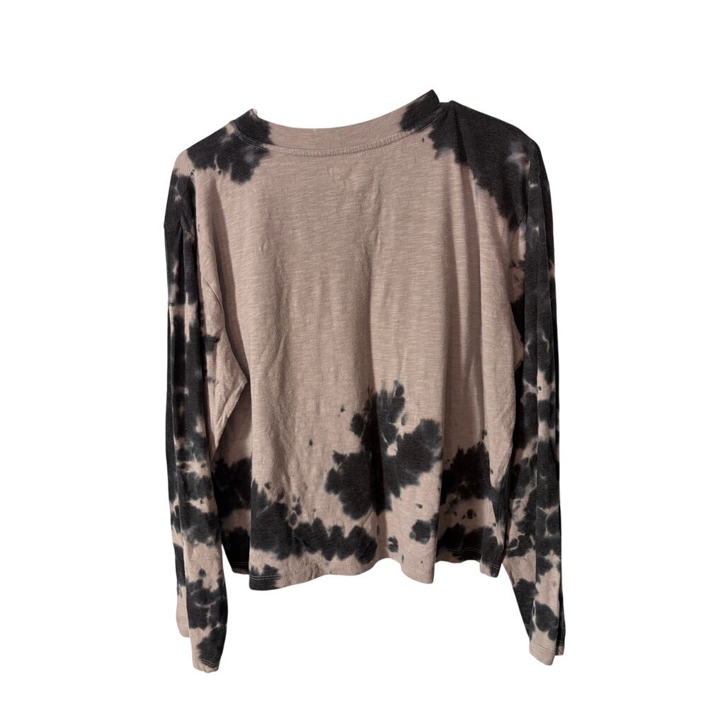 MTV Music Television Tie Dye Long Sleeve Cropped Tee XL Retro 90's Y2K Band Tee - Picture 2 of 5